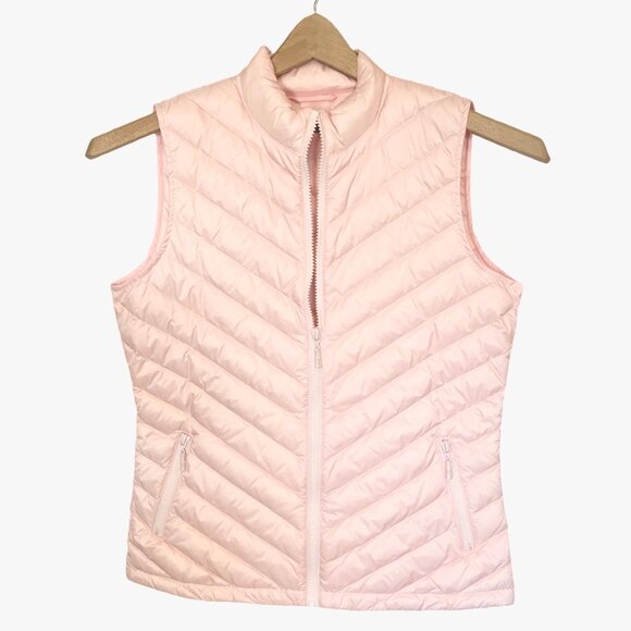 J. McLaughlin Pink Lumi Puffer Vest Size XS Quilted Goose Down Ballet Core NWOT - Picture 2 of 11